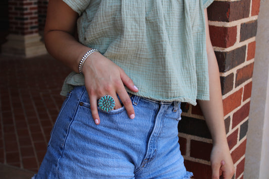 Cluster Turquoise Ring